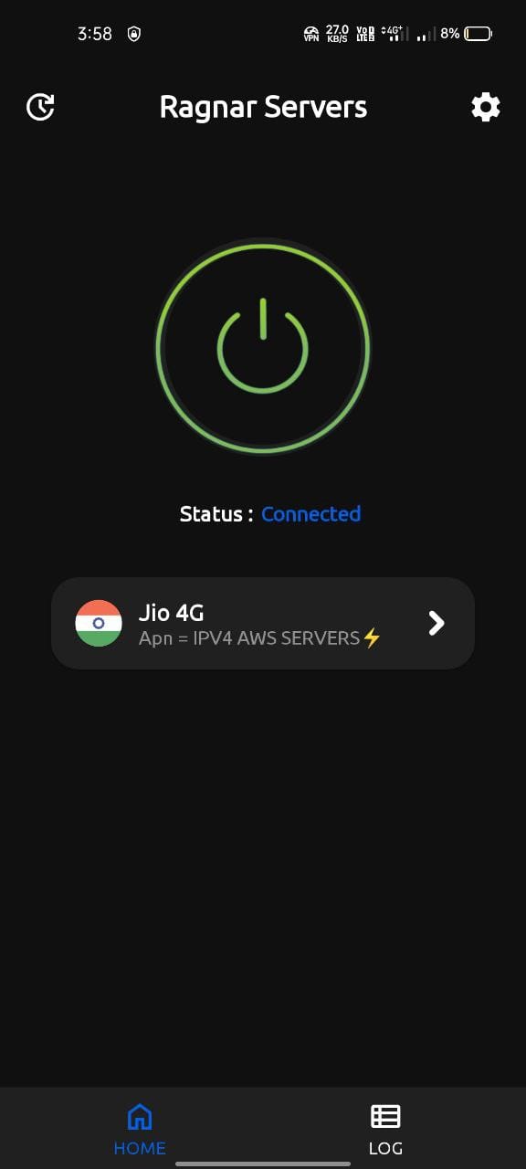 Connected to server